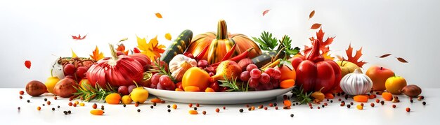 Seasonal vegetables arranged